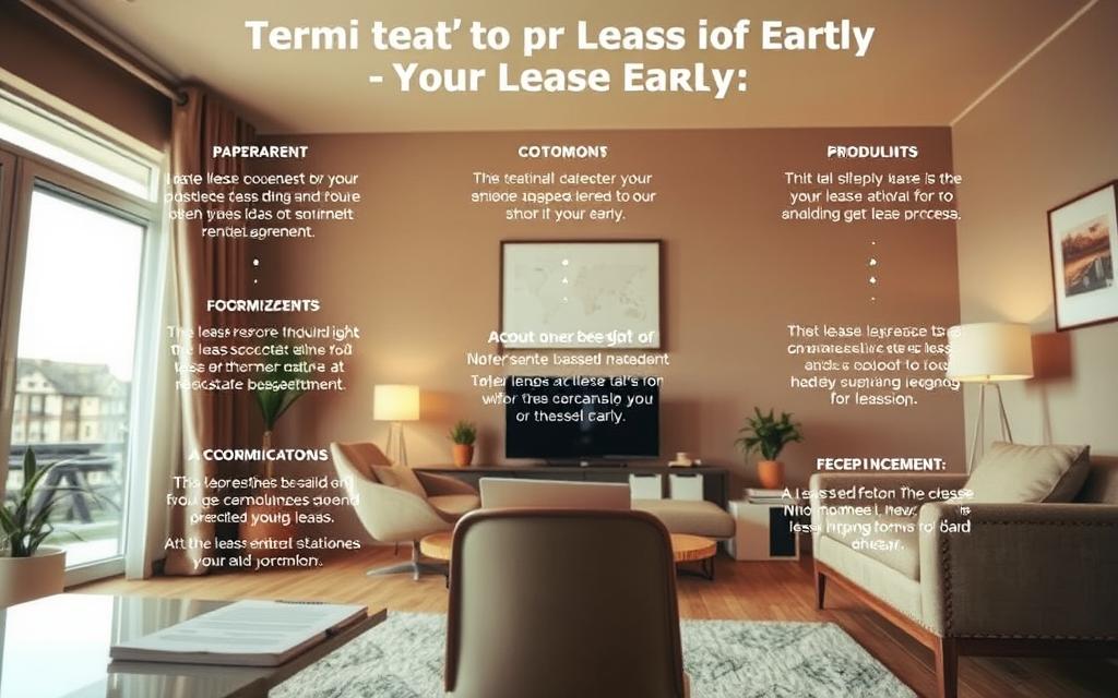 Detailed Step-By-Step Guide Depicting The Process Of Terminating A Rental Lease Agreement. A Well-Lit, Photorealistic Interior Scene Showcasing A Person Reviewing Documents, Making Phone Calls, And Coordinating With Landlord. Warm, Muted Tones Convey A Sense Of Professionalism And Diligence. Wide-Angle Lens Captures The Full Scope Of The Task, From Paperwork To Communication. Subtle Depth Of Field Blur Highlights The Focal Points. Minimalist Decor Emphasizes The Practical, Task-Oriented Nature Of The Scene. Crisp, Clean Lines And Modern Furniture Evoke An Organized, Efficient Workspace. Overall, A Visually Compelling Illustration Of The Careful, Multi-Step Procedure Required To End A Lease Early.